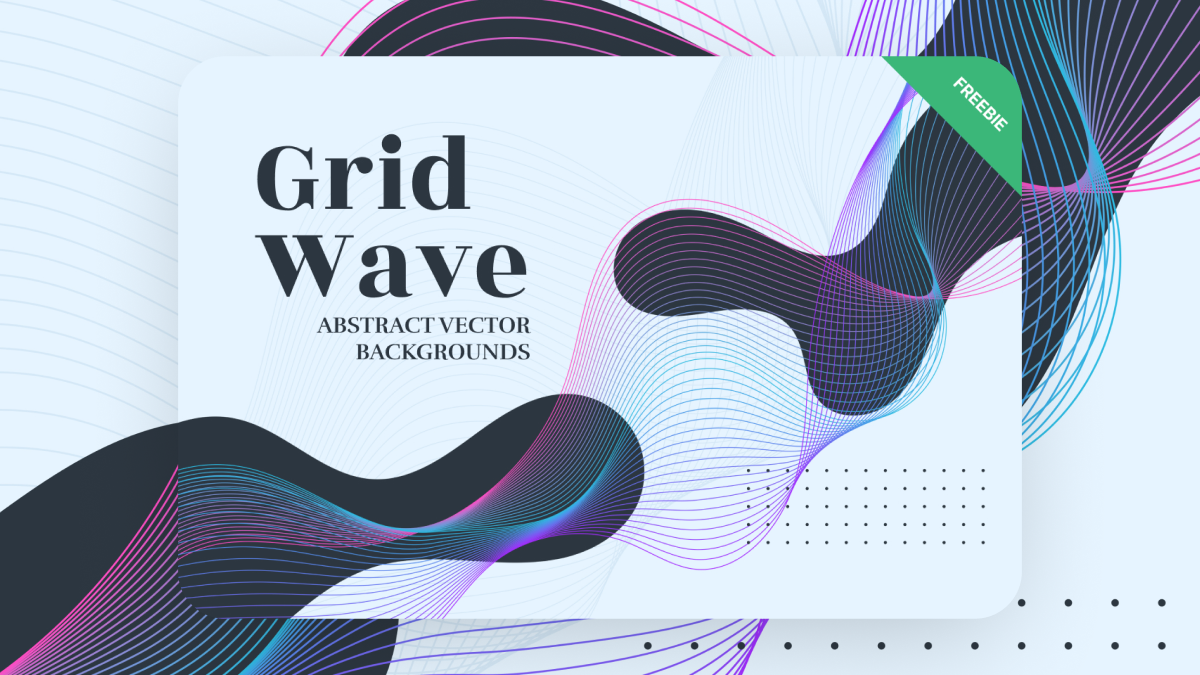 Flat Splash and Grid Wave Backgrounds