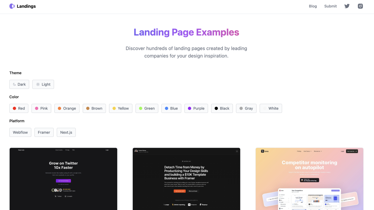 Landing Page Examples